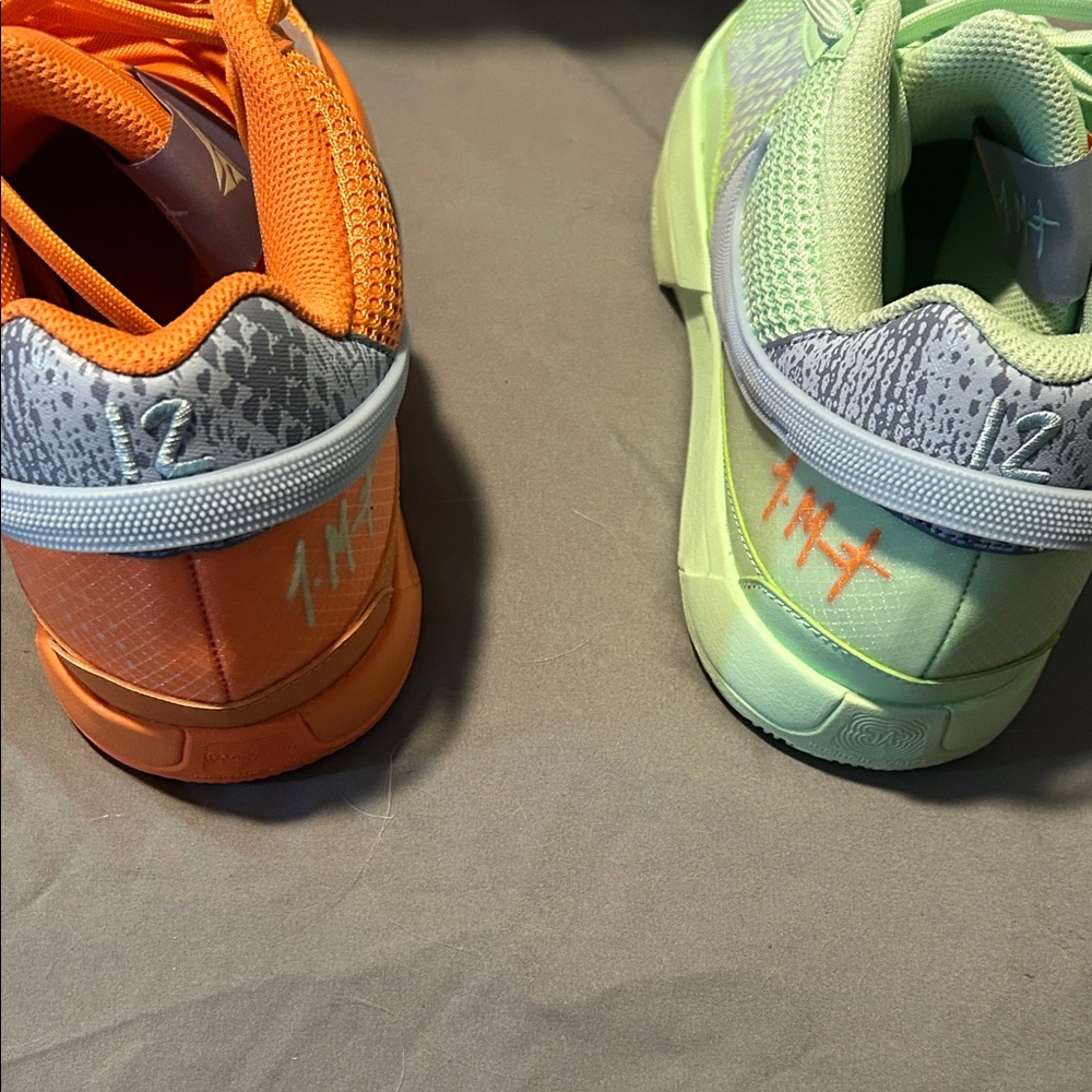 Nike Dual-Tone Orange and Mint Sneakers ja morant - Picture 7 of 7